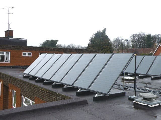 Suffolk Flag Ship Housing solar water heating