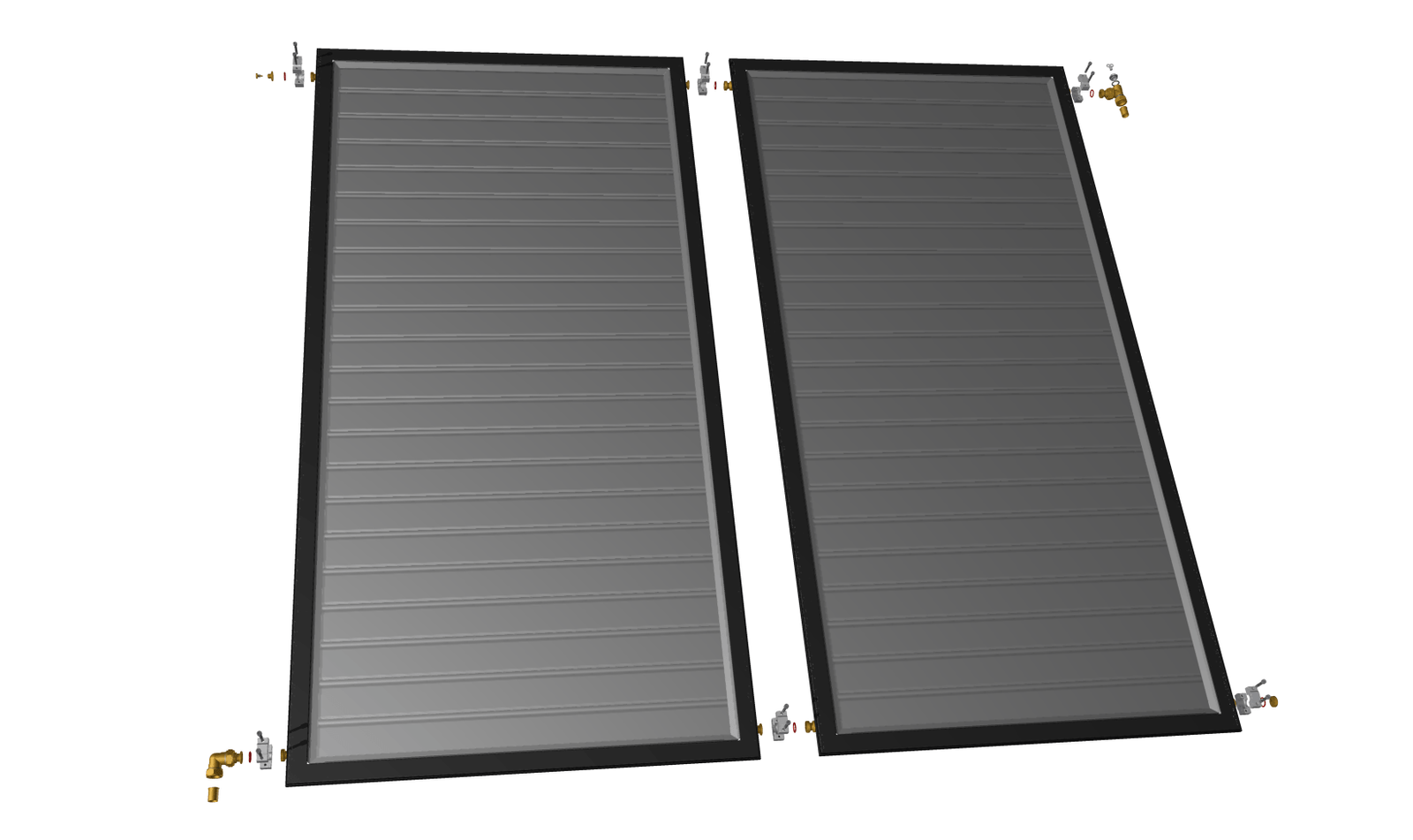 thermal solar panel connection clamps